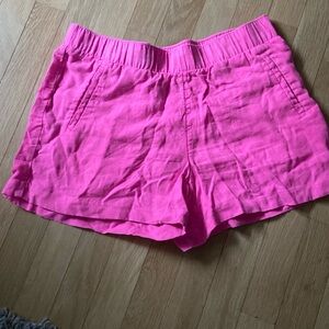 Lilly Pulitzer hot pink linen shorts